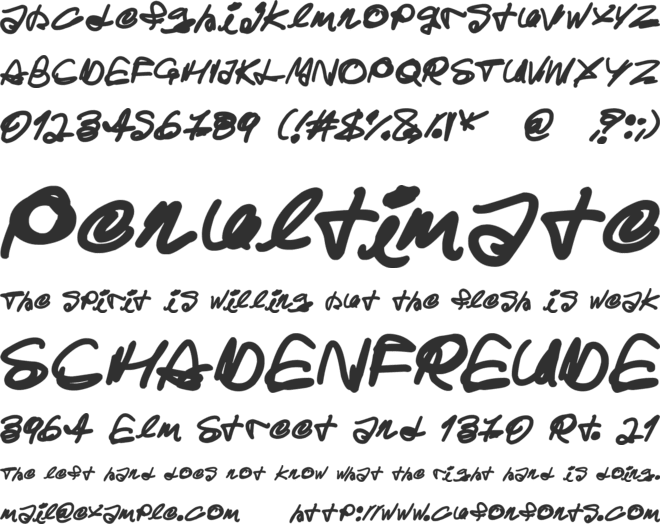 Ghost House font preview