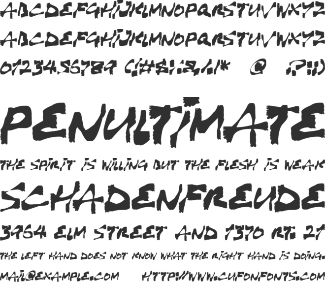 Haunting font preview