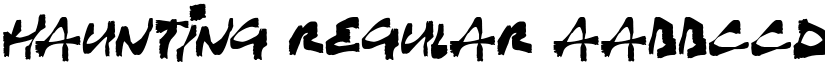 Haunting Regular font