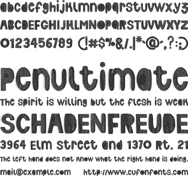 Faustpress font preview