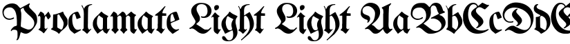 Proclamate Light Light font