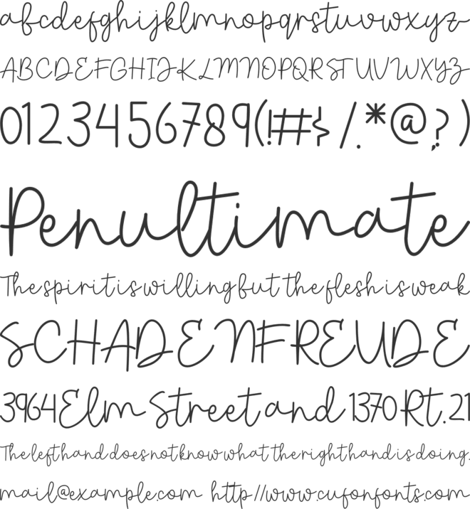 Gradiola font preview