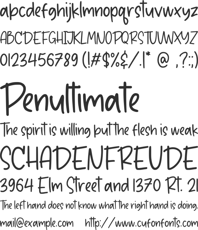 Candycane font preview