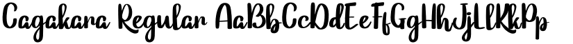 Cagakara Regular font