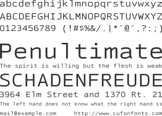 CinecavD Mono font preview