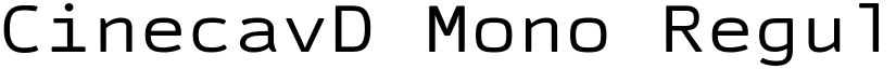 CinecavD Mono Regular font
