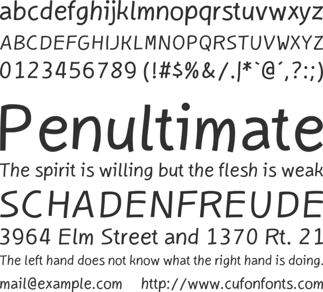 CinecavD Casual font preview