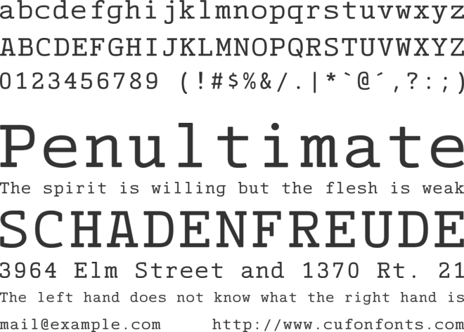 CinecavD Type font preview