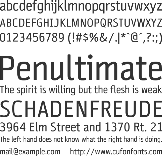 Cinecav X font preview