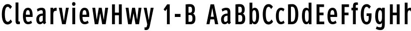 ClearviewHwy 1-B font