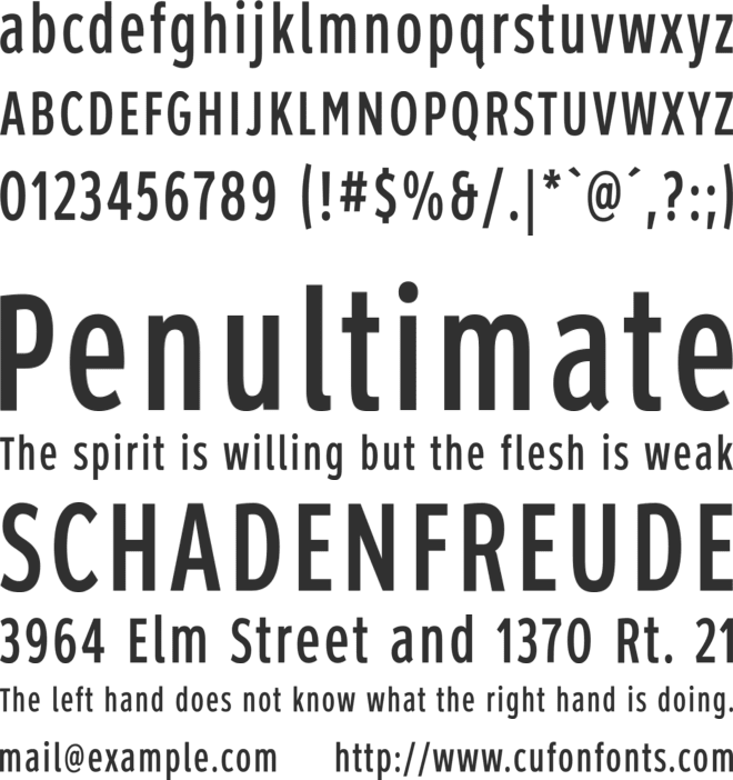 ClearviewHwy font preview