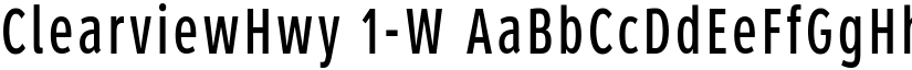 ClearviewHwy 1-W font