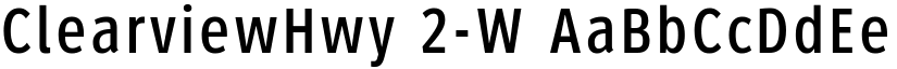 ClearviewHwy 2-W font