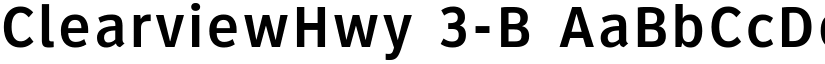 ClearviewHwy 3-B font