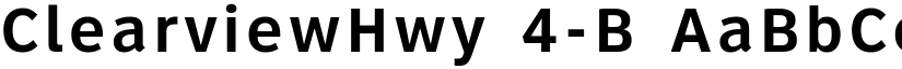 ClearviewHwy 4-B font
