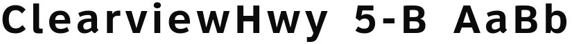ClearviewHwy 5-B font