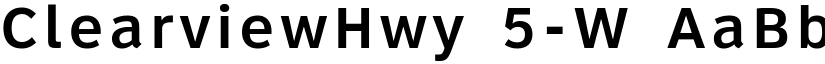 ClearviewHwy 5-W font