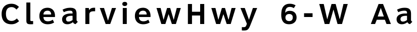 ClearviewHwy 6-W font