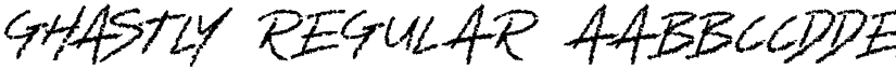 Ghastly Regular font