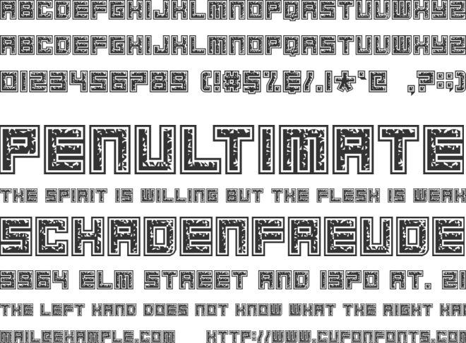 Magnetic Debris font preview