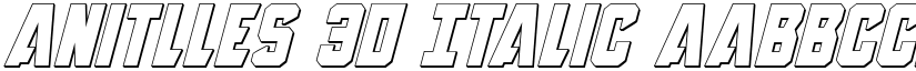 Anitlles 3D Italic font