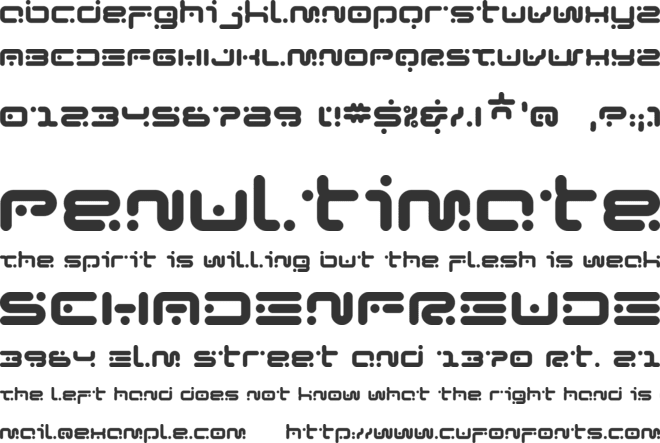 Gymnast font preview