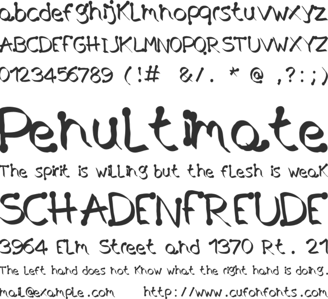 The Black Summer font preview