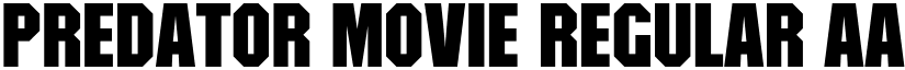Predator Movie Regular font