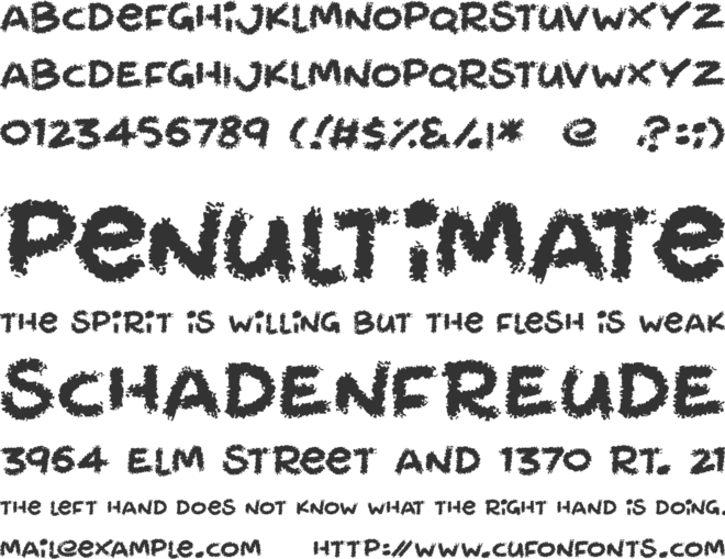Chalkabout font preview