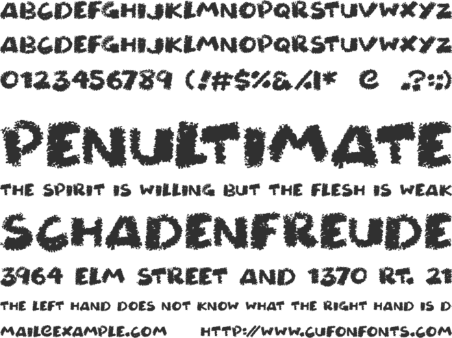 Chunky Chalk font preview