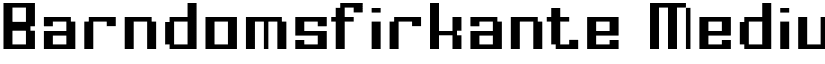 Barndomsfirkante Medium font