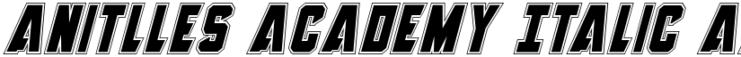 Anitlles Academy Italic font