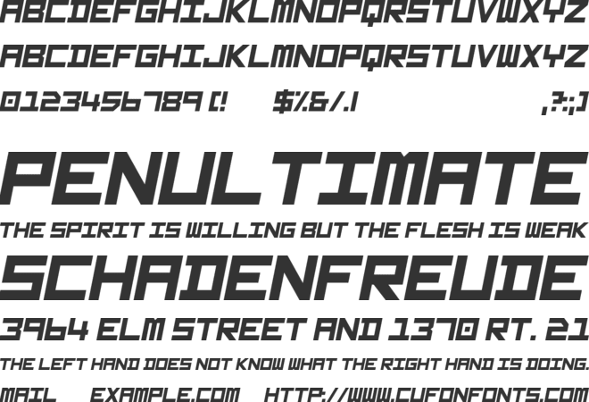 GarintySkew font preview