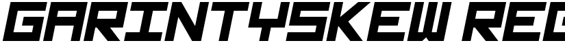 GarintySkew Regular font