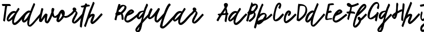 Tadworth Regular font