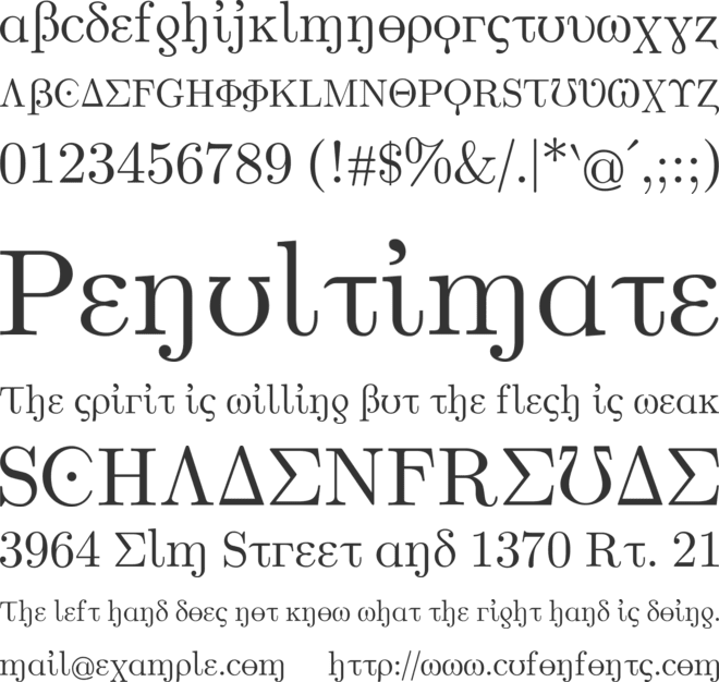 Faux Greeks font preview