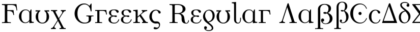 Faux Greeks Regular font