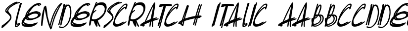 Slenderscratch Italic font