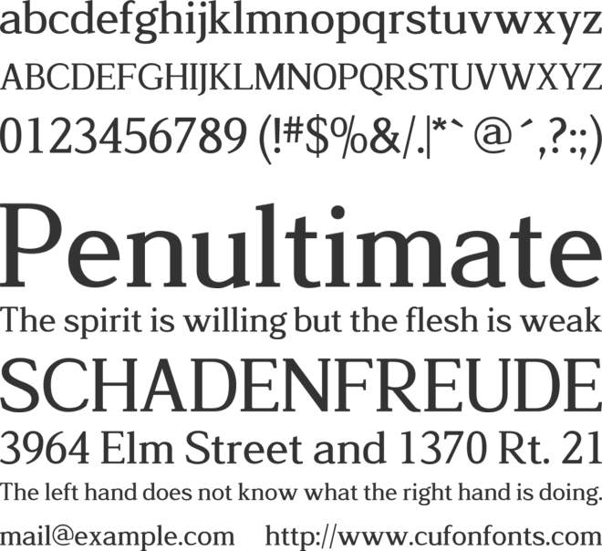 Legibility font preview