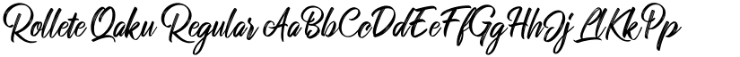 Rollete Qaku Regular font
