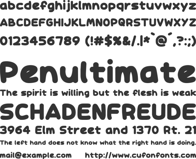Tintenfische font preview