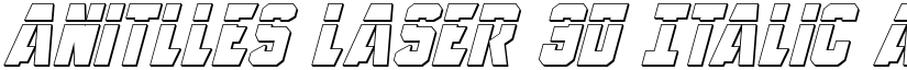 Anitlles Laser 3D Italic font