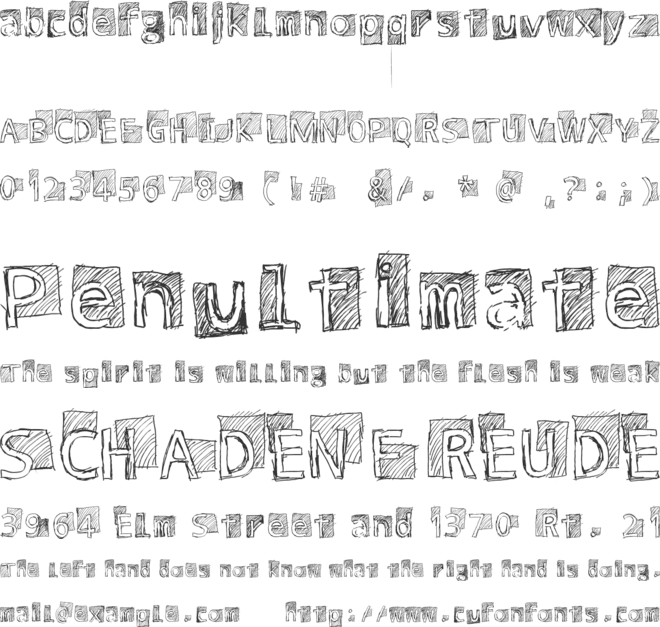 Subway Scribble font preview