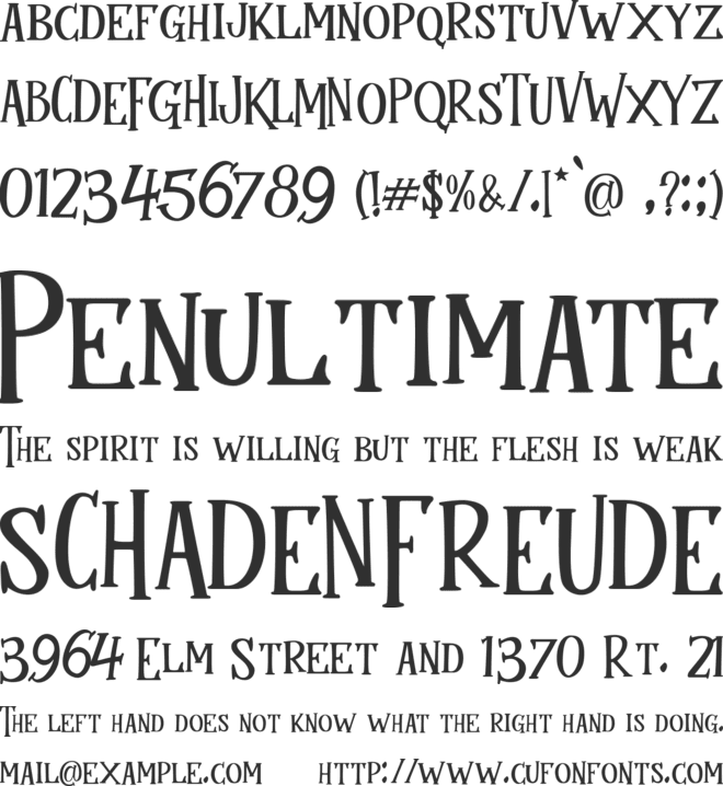 Mukadua font preview