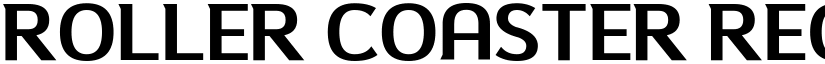 Roller Coaster Regular font