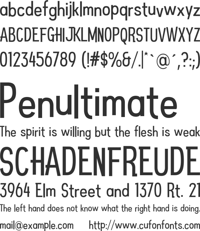 Tight Man font preview