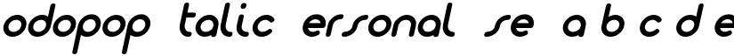 Dodopop Italic Personal Use font