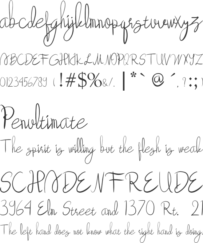 beautyforest font preview