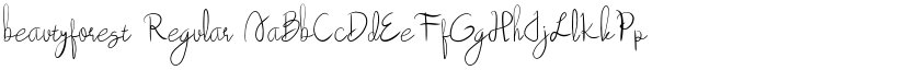 beautyforest Regular font
