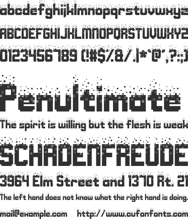 Nightmare Codehack font preview
